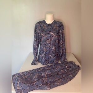 Pendleton Vintage Women’s Skirt Set Jacket Button Down Midi Skirt Size 10 Purple